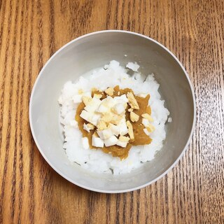 離乳食中期・後期！かぼちゃと玉子のおかゆ